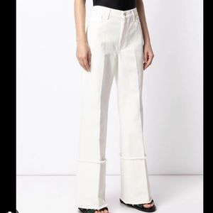 NWT Frame Le Pixie Sailor Cuff flared jeans in White